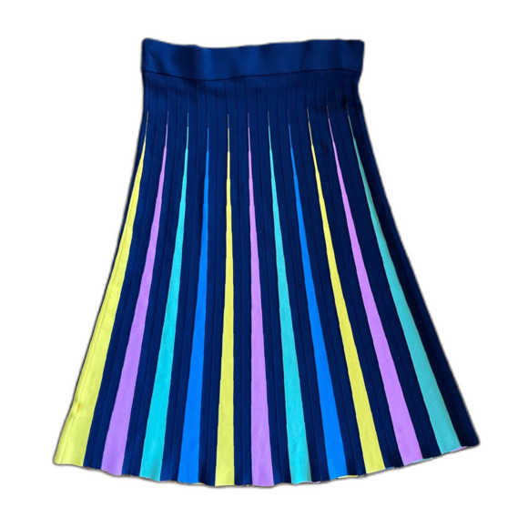 Anthropologie Maeve Multicolor Knit Flare Midi Skirt  Women's Size XL - Picture 2 of 9